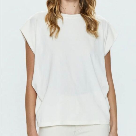 pistola Tops - Pistola TRINA TEE - WHITE SAND 100 Cotton Large Nwt